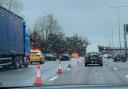 The M25 was shut between junction 10 and 8 after the crash earlier