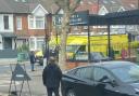 A picture of emergency services at the scene