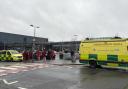 Emergency vehicles outside Heathrow Terminal 3 after the incident in December 2025