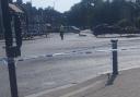 A cordon has been erected