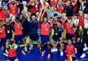 Spain’s Rodri lifts the FIFA World Cup Trophy