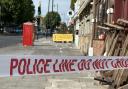 A police cordon at Clapham High Street after a stabbing near Soul Lounge
