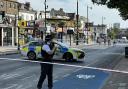 Police in Clapham after a fatal stabbing