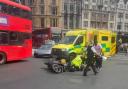 The crash occurred on Trafalgar Square roundabout