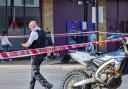 Police at the scene of a collision in Wimbledon at the weekend
