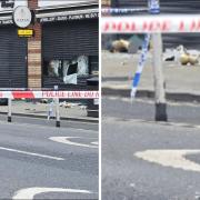 Police at a crime scene in Shepherds Bush