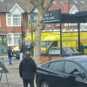 A picture of emergency services at the scene