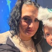 Jenny with her daughter Gracie who she saved from the flames