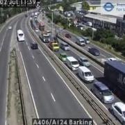 The crash has caused delays on the North Circular
