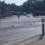 A cordon has been erected