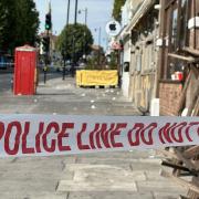 A police cordon at Clapham High Street after a stabbing near Soul Lounge