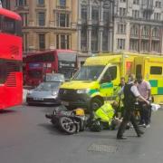 The crash occurred on Trafalgar Square roundabout