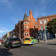 Police on scene following a collision in Battersea