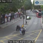 Police on scene at Bermondsey this afternoon