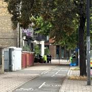 A person has been rushed to hospital following a traffic collision in Elephant and Castle