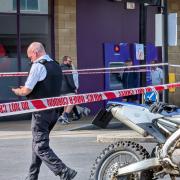 Police at the scene of a collision in Wimbledon at the weekend