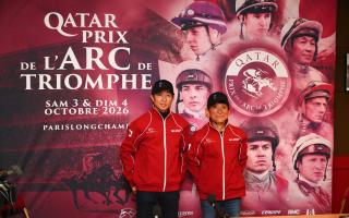 Yutaka Take (right) will be in Prix de l’Arc de Triomphe action one again (Scoopdyga/France Galop)